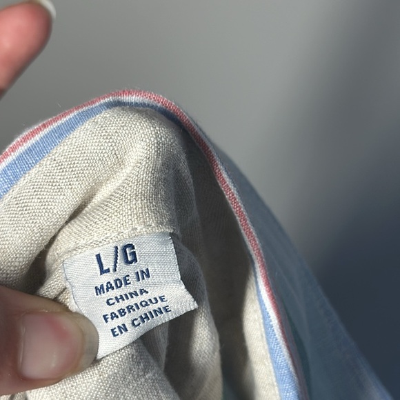 Tommy Bahama Men’s Break Line 100% Linen Striped Button Down Shirt Large Beachy - Picture 14 of 14